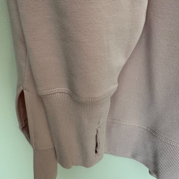 Athleta Coaster Luxe V Neck Sweatshirt, Ballet Pink - Picture 4 of 6